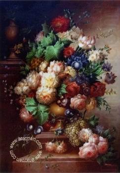 Floral, beautiful classical still life of flowers.062, unknow artist